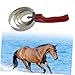 Yardwe Firm Spring Curry Comb for Horse Stainless Steel Brush 4 Rings Horse Accessory Random