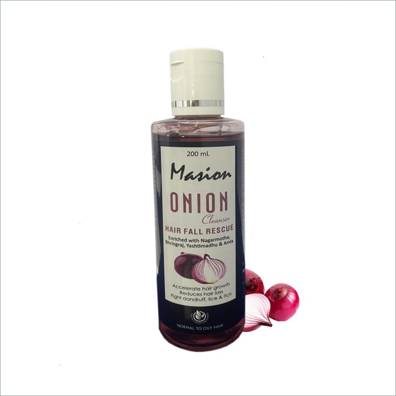 Masion Onion Hair fall Rescue | Suitable for All Type Hair | Anti Hairfall Shampoo For Men & Women 200ml