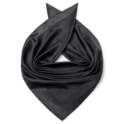 Image of 35 inch Men's Large Square Jacquard Scarf - Cowboy Wild Rugged Style, With Gift Packed