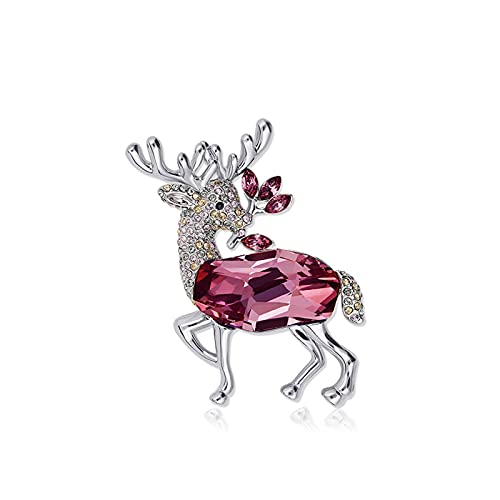 Broche cerf en cristal scintillante comme cadeau précieux pour elle