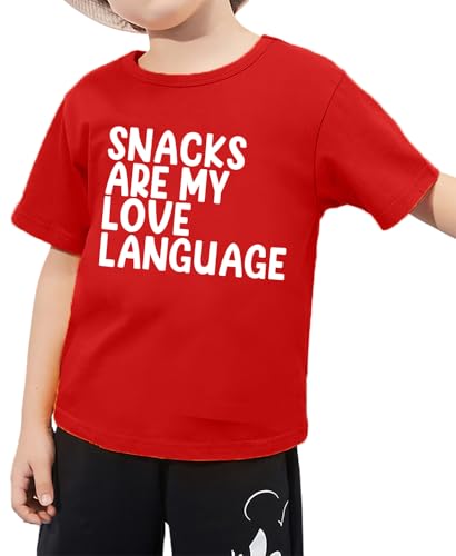 Image of VVNTY Valentines Shirts Toddler Boys Love Heart Graphic Tee Funny Letter Print Tops