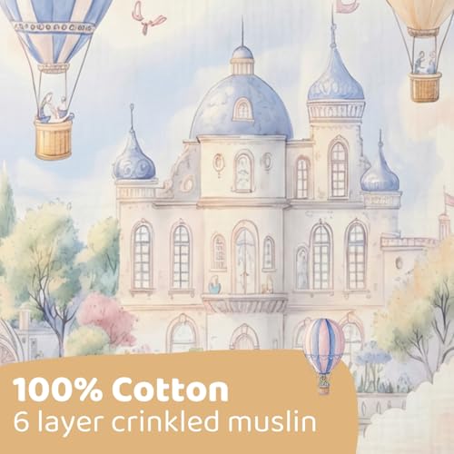 Image of haus & kinder Muslin Blanket for New Born Baby, Soft Breathable Baby Blankets Newborn, Baby Blanket for 0-2 Years, Baby Blanket for Crib Nursery & Stroller, New Born Baby Essentials | Floatopia