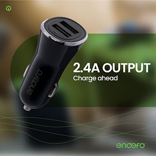 Image of 2.4A Dual USB for Car Charger, Tablets, Black