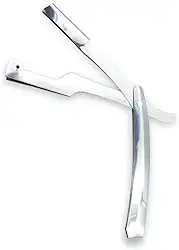 Navalhete Barbeiro Cabo de Aço Inox Barbear Lâminas Descartáveis Profissional