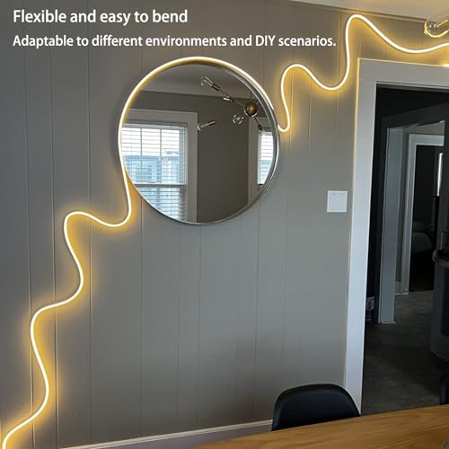 Image of Vanity Lights for Mirror, Hollywood Style Makeup Lights with Dimmer and Power Supply, Waterproof, 16.ft /5M 600 Warm White LEDs Makeup Vanity for Bathroom (Mirror Not Included)