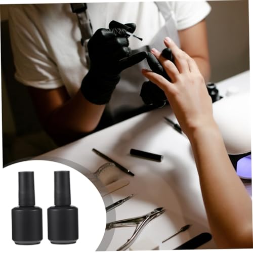 CRILSTYLEO 12個 ガラス製ネイルポリッシュ空瓶 ブラシ付き遮光マニキュア用詰め替え容器 プロ用も家用も対応