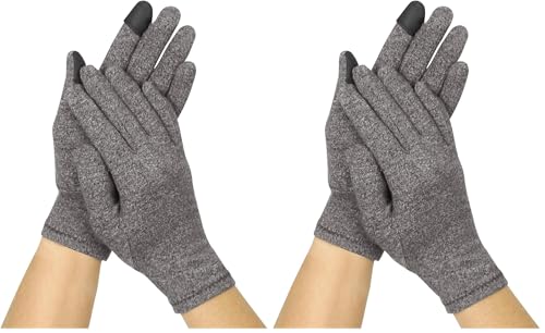 Vive Compression Arthritis Gloves - Comfortable Fit for Men and Women - Full Finger Support for Rheumatoid, Osteoarthritis, Hand Pain, Arthritic Joint Symptom Relief