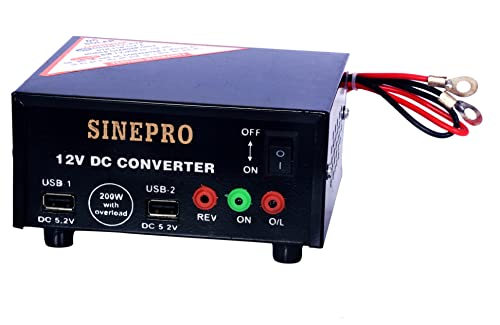 Image of Rashri; One for All 12v 200 watt DC to AC Converter with USB Port and Socket