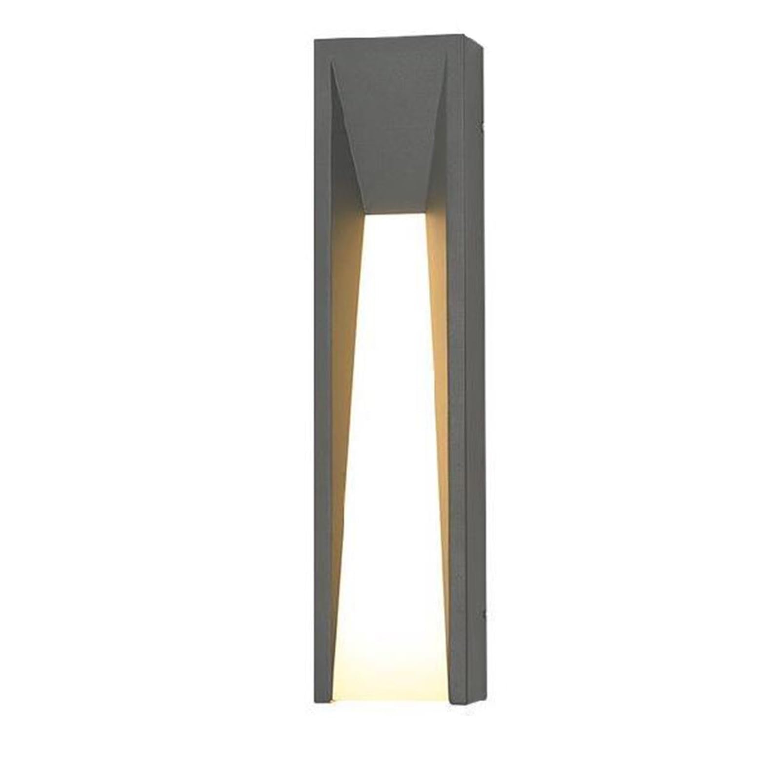OZBMA Modern Porch Lights Outdoor Waterproof Wall Sconce Rectangular LED Lamp Stainless Steel Light for Balcony Garden Corridor Courtyard Lighting Fixtures(Gray,52cm) (Gray 52cm)