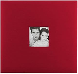 MBI Fashion Fabric Post Bound Album 12 x 12-Inch, Red, 12