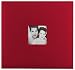 MCS MBI 13.5x12.5 Inch Fashion Fabric Scrapbook Album with 12x12 Inch Pages with Photo Opening, Red (802513)