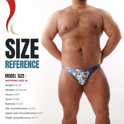PROPAGANDA Premium Japanese Swimwear Quick-Drying, Stretchy Fabri Kabuki & Sumo Patterns Men's Exotic Bikini Brief3