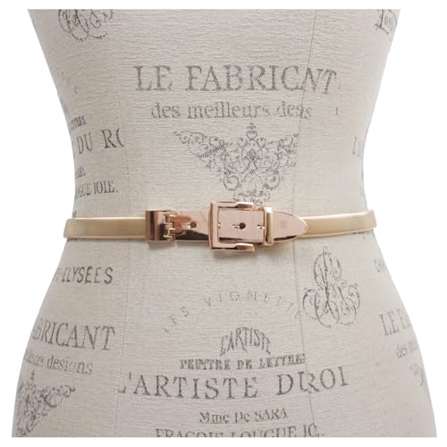 Women's Metal Elastic Belt With Square Single Prong Buckling2