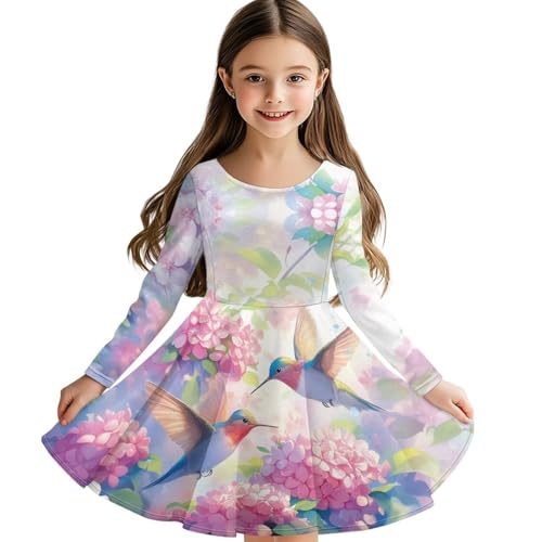 Cute Long Sleeve Dresses for Girls Size 3-16 Knee Length Dresses3