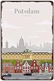 QIRIUS Metall-Blechschild Reise nach Potsdam Poster, 