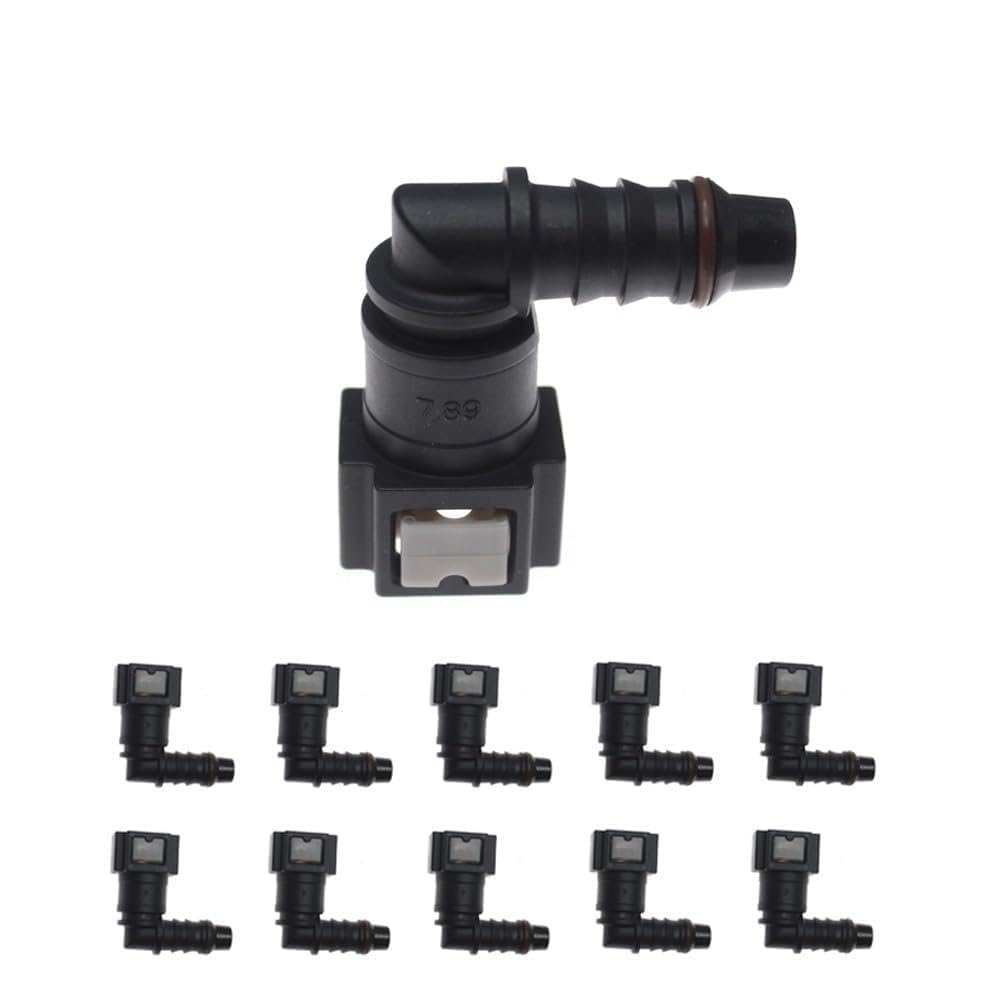 2/5/10x 7.89 ID8 90° Car Line Hose Coupler Quick Release Connector Line Nylon Hose Coupler Carburetor Part(10PCS)