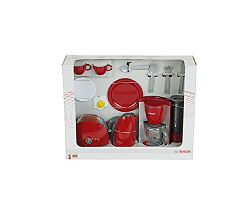 Preisvergleich Produktbild Kinder Kaffeemaschine / Frühstückset, mit Wasserkocher, Toaster und Kaffeemaschine, Spielzeug mit realistischen Funktionen, Originalgetreue Nachbildung / ideal für die Spielküche
