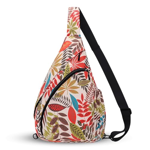 HUA ANGEL Sac de Poitrine Femme Homme Ultra Leger Sac à Dos Crossbody ave Bandoulière Convertible...