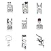 BIGTEDDY 15pc Domestic Sewing Machine Snap-On Presser Walking Foot Kit for Brother, Singer, Babylock, Janome, Pfaff, Kenmore, Riccar, Necchi