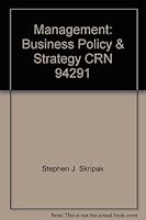 Management: Business Policy & Strategy CRN 94291 0390816876 Book Cover