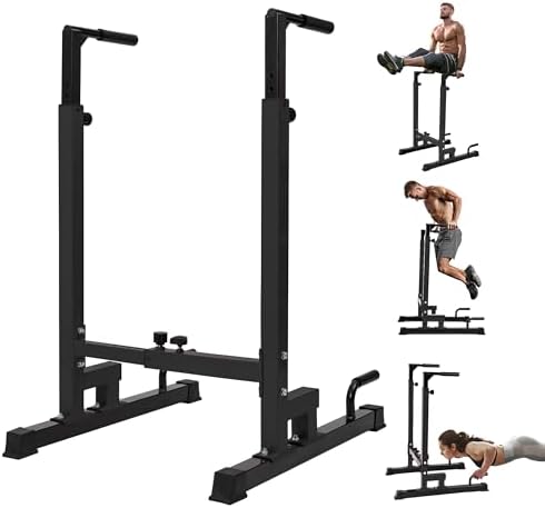 Yes4All Adjustable Dip Stand with Push-Up Handles, 500 lb Capacit...