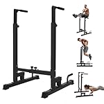 Yes4All Dip Stand 500 LBS Capacity, 80 Levels Adjustable Dip Bars, Dip Station Machine for Home Gym