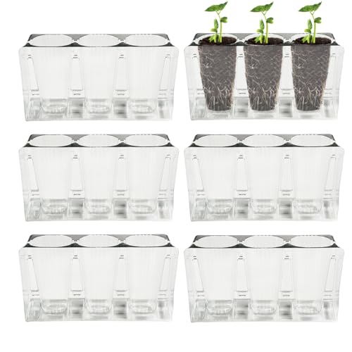 Anzuchtschale - 6-Teiliger Stapelbarer Mit Selbstentwässerung - Schale für die Anzucht und Vermehrung von ,Für Garten Und Hinterhof Balkon Gewächshaus Innenbereich Und Außenbereich Anbau Vermehrun