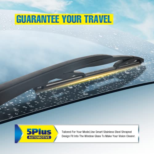 Image of 12 inch Rear Wiper Blade Replacement for Ford Flex 2019 2018 2017 2016 2015 2014 2013 2012 2011 2010 2009 Escape 2012 2011 2010 2009 2008, BACK Windshield Wiper Blade (12E)