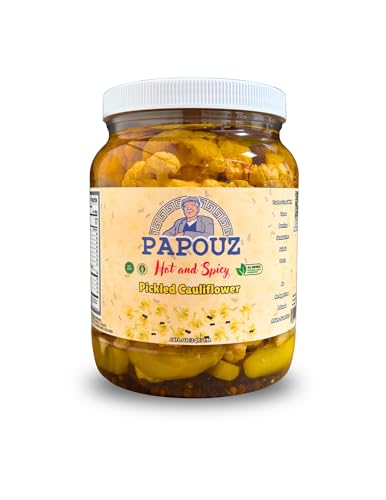 Pickled Cauliflower, Hot and Spicy, 64 FL OZ, All Natural,
