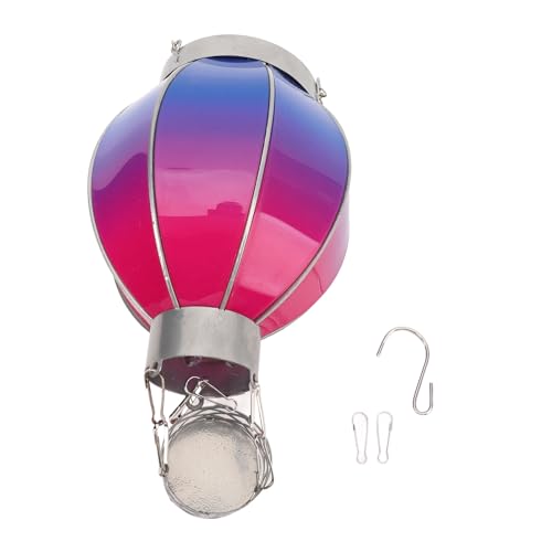 Lanterne solaire ballon à air chaud suspendue en fer pour jardin