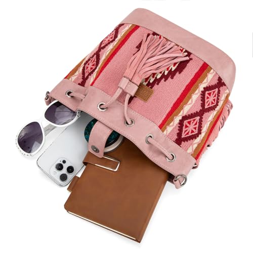 Image of Wrangler Hobo Bags for Women Designer Aztec Bucket Purses Western Tapestry Shoulder Handbags