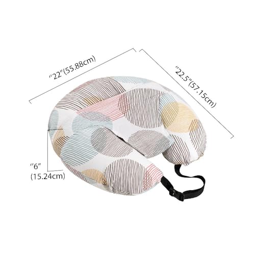 Image of Wakefit Feeding Pillow for New Born Baby | 3 Months Warranty | 5 in 1 Nursing Pillow with Belt and Hoop for Breastfeeding with Cotton Removable Cover | Moonshine