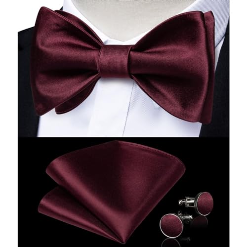 Corbata de moño clásica de seda para hombre miniatura 3