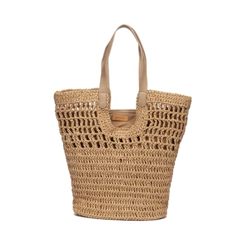 Abbacino Capazo de rafia camel Marrones