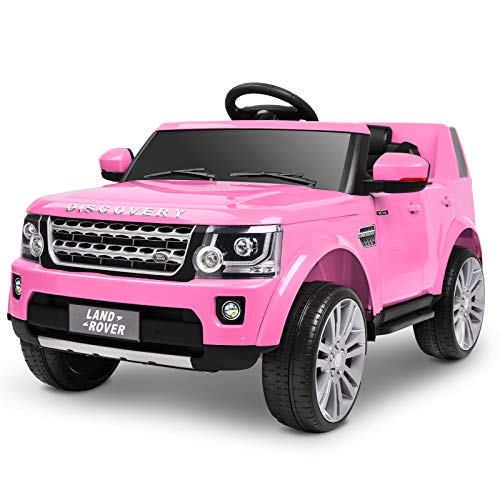 BAHOM Kids 12V Ride On Car Truck with Storage Electric Toy Vehicle with 2.4G Remote Control, Lockable Doors, for Girls Boys Age 3-8 (Pink)