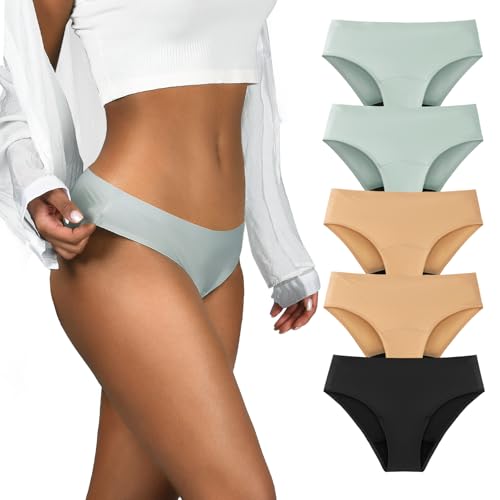 Period Underwear for Women Seamless Period Bikini Regular Absorbency Leakproof Underwear