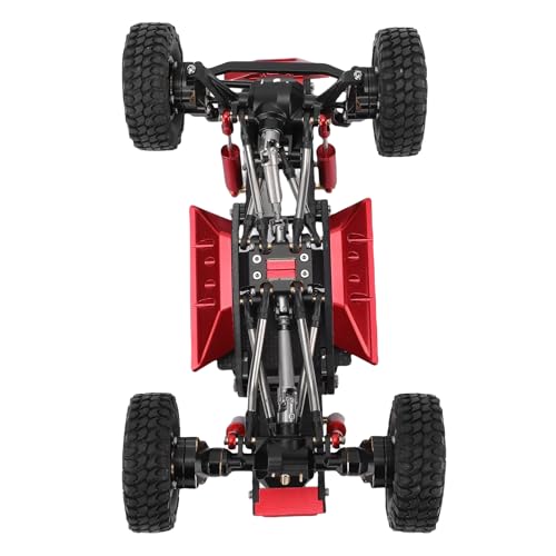 Kit de châssis RC Ascent 18 en carbone léger noir et rouge pour crawler 1/18