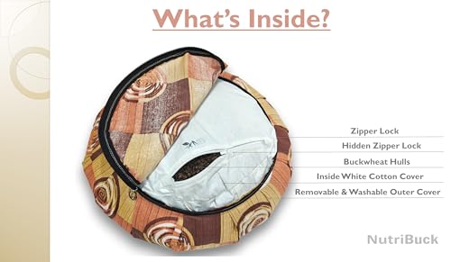 Image of Buckwheat ZAFU Meditation Cushion Filled with Buckwheat Hulls (RUSTY YELLOW & ORANGE MIX)