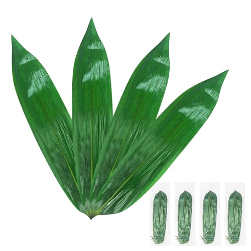 120 hojas de plátano frescas al vacío para cocinar, hojas de bambú para hojas de Zongzi, sushi, decoración de fiesta (paquete de 4, 30 unidades)