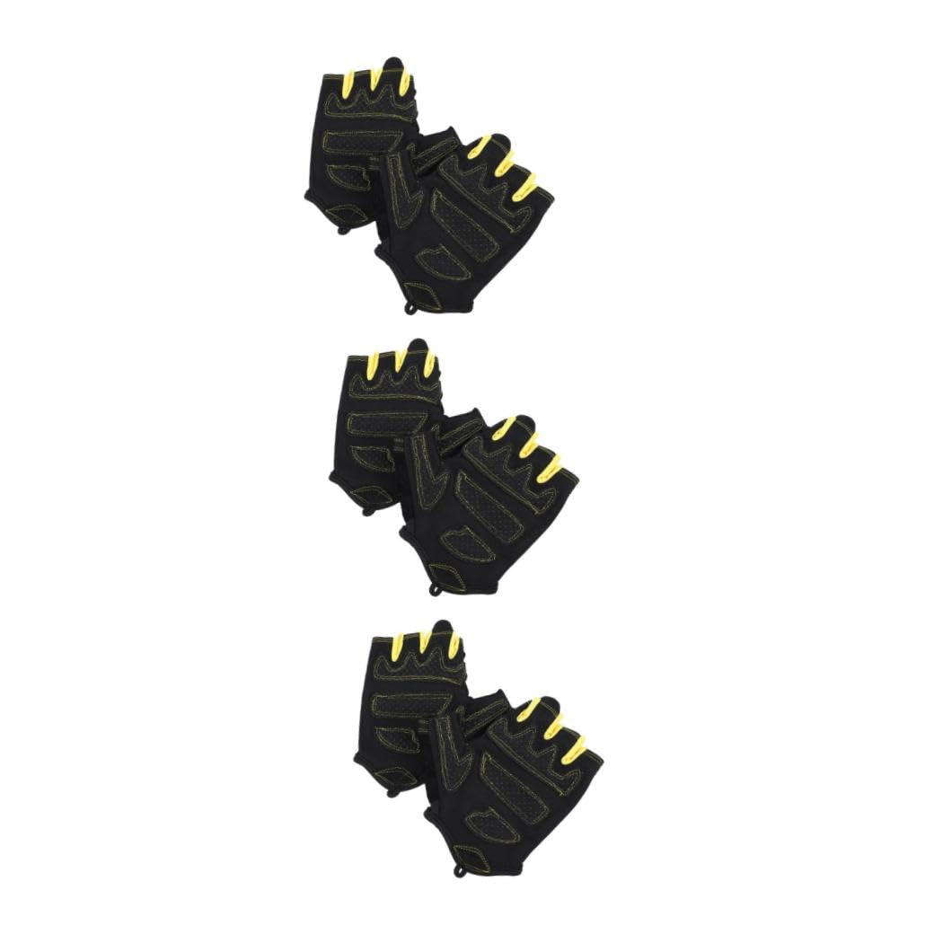 SOIMISS 3paare Outdoor Halbfingerhandschuhe Für Herren Und Damen Atmungsaktive rutschfeste Fitness Und Fahrradhandschuhe Mit Stoßdämpfenden Polstern Für Sport Und Outdoor-aktivitäten