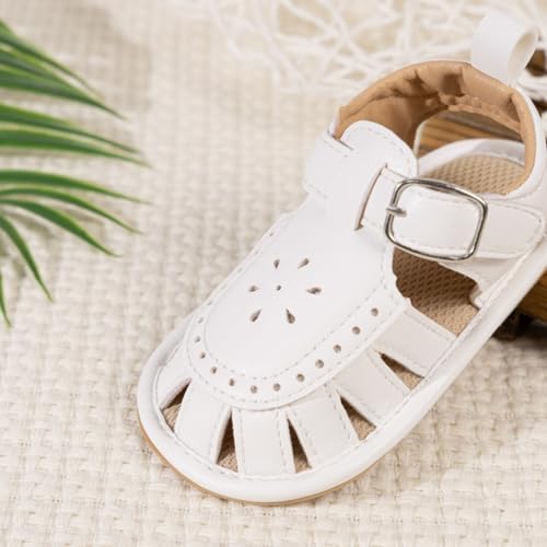 ISINSER Infant Boys Girls Sandals Newborn Closed Toe Summer Outdoor Sandal Baby Nonslip Soft Sole Crib Shoes First Walkers Prewalkers3