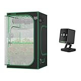 VIVOSUN P448 48'×48'×80' PRO Grow Tent and GrowCam C4, 2K QHD WiFi Smart Camera for Grow Tent & VGrow Smart Grow Box, Timelapse, Night Vision, SD Card Storage, 2-Way Audio, App Control