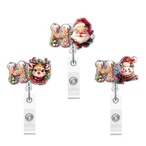 Porte-badge de Noël télescopique en acrylique pour éviter les chutes de cartes de travail