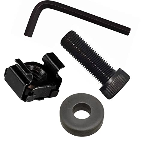 Image of Rpi shop - Server Rack & Cabinet M6 Cage Nuts With Mounting Screws, Washer & Allen Key, Black Finish, 30 set