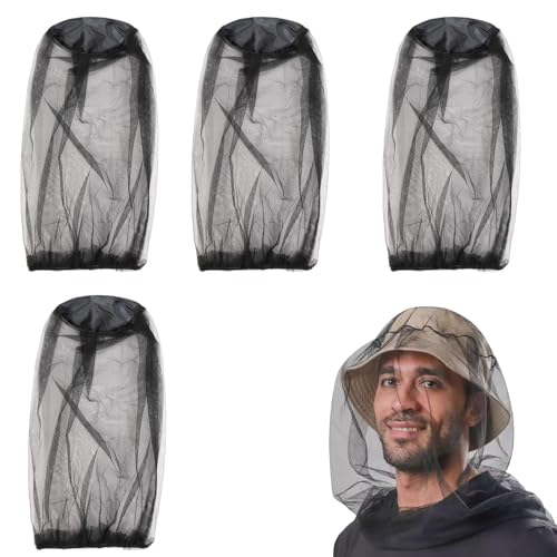 4 piezas Mosquitero cabeza ligera repelente de mosquitos al aire...
