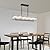 Lanhall 5-Light Modern Crystal Chandelier Luxury Black Dining Room Light Fixture Over Table Rectangle Farmhouse Hanging Pendant Lighting for Living Room, Kitchen Island Ceiling Lights