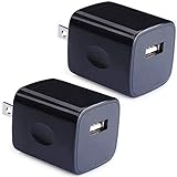 USB Wall Charger, Power Adapter, VectorTech (2-Pack) 5V/1Amp Single Port Quick Charger Plug Cube for iPhone X 7/6S/6S Plus/6 Plus/6/5S/5, Samsung Galaxy S7/S6/S5 Edge, LG, HTC, Huawei, Moto, Kindle