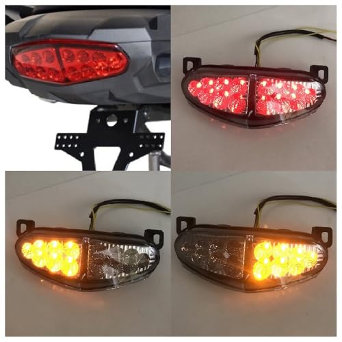 Luz trasera de motocicleta integrada para solucionar fallos de visibilidad trasera 2