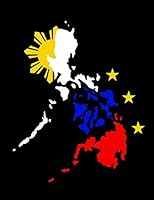Filipino Notebook - Philippine Map with Stars and Sun Journal for Filipinos: 120 Pages 8.5' X 11' Large Letter Size 1092642412 Book Cover