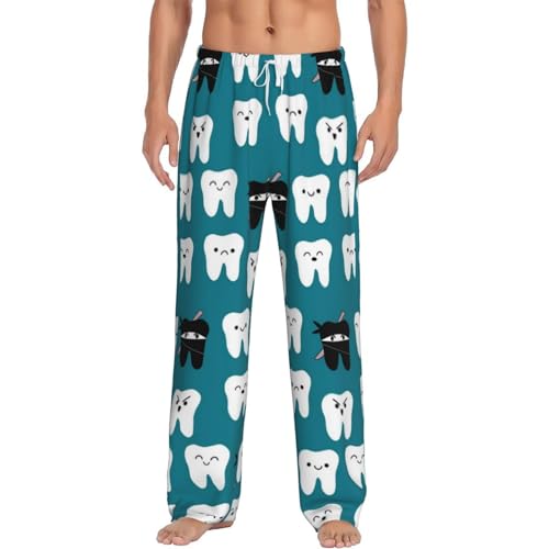 Tooth Teeth Dentist Dental Men'S Pajama Pants Pockets Pj Sleepwear Pants For Men
